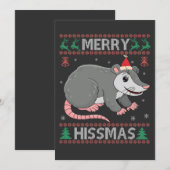 Vrolijk Hisma's Grappige Lelijke Xmas Sweater Opos Aankondiging (Voorkant / Achterkant)