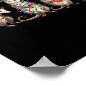 Vrolijk Hissmas Opossum Kerstman Hoed Xmas Lig Poster (Hoek)