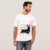 "Vrolijk Hollen Door de Kerstsneeuw" T-shirt (Voorkant volledig)