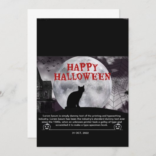 vrolijk Holloween Kaart (Voorkant / Achterkant)