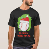Vrolijk honkbal kerst - grappig t-shirt (Voorkant)
