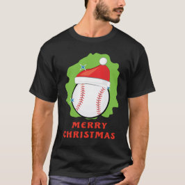 Vrolijk honkbal kerst - grappig t-shirt