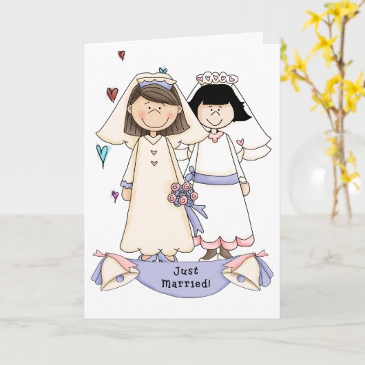 vrolijk huwelijk kaart (Gele Bloem)