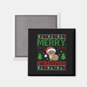 Vrolijk Hyraxmas Lelijk Kerstfeest Grappig Schatti Magneet (Voorkant / Achterkant)