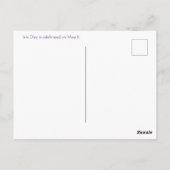 Vrolijk Iris Dag. Briefkaart (Achterkant)