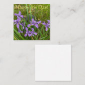 Vrolijk Iris Dag. Notitiekaartje (Voorkant / Achterkant)