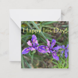 Vrolijk Iris Dag. Notitiekaartje