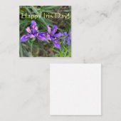 Vrolijk Iris Dag. Notitiekaartje (Voorkant / Achterkant)