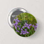 Vrolijk Iris Dag. Ronde Button 5,7 Cm (Voorkant /achterkant)