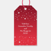 Vrolijk Jólabókaflóð Kerstboek Flood Red Cadeaulabel (Achterkant)