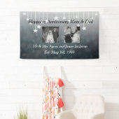 Vrolijk Jubileum Papa en mama Oude en Nieuwe foto Spandoek (Insitu)