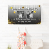 Vrolijk Jubileum Papa en mama Oude en Nieuwe foto Spandoek (Insitu)