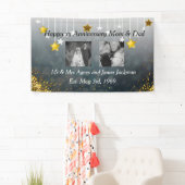 Vrolijk Jubileum Papa en mama Oude en Nieuwe foto Spandoek (Insitu)