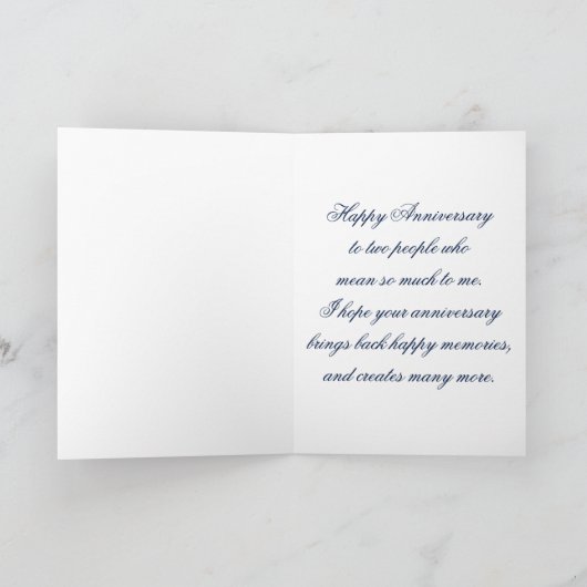 Vrolijk Jubileum, tante en oom, Calla Lelies Kaart (Binnen)