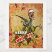 Vrolijk Jura Kerstmis (II) Wijn Etiket (Enkel label)