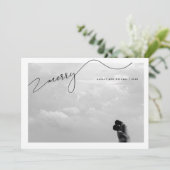 Vrolijk kalligrafie Script Naam Foto Kerstmis Feestdagenkaart (Staand voorkant)