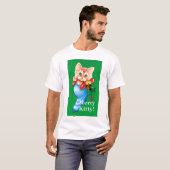 Vrolijk Kat! White T-Shirt (Voorkant volledig)