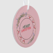 Vrolijk Kerst Acryl Ornament (voorkant)