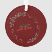 Vrolijk Kerst Acryl Ornament (achterkant)