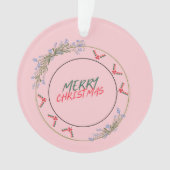 Vrolijk Kerst Acryl Ornament (voorkant)