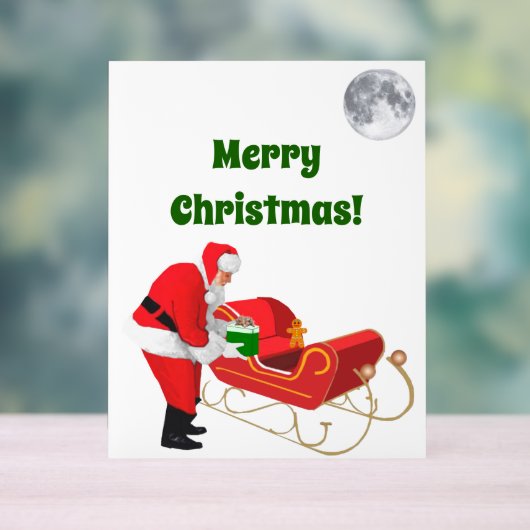 Vrolijk Kerst Acryl teken Acryl Bord (Neutraal)