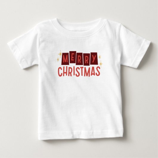 Vrolijk Kerst Baby/Peuter Shirt (Voorkant)