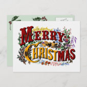 Vrolijk Kerst  Briefkaart (Voorkant / Achterkant)