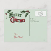 Vrolijk Kerst  Briefkaart (Achterkant)