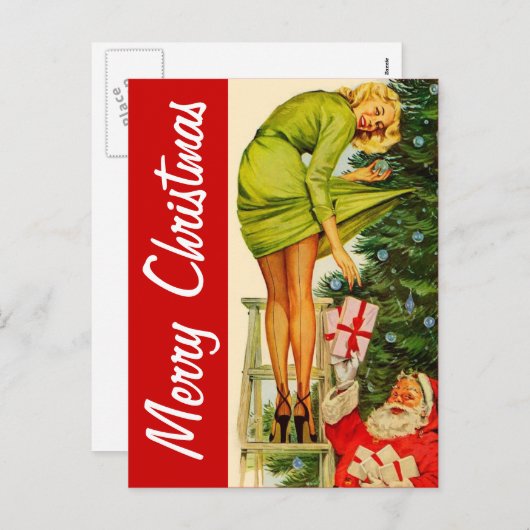 Vrolijk Kerst  Briefkaart (Voorkant / Achterkant)