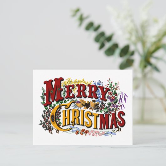 Vrolijk Kerst Briefkaart (Staand voorkant)