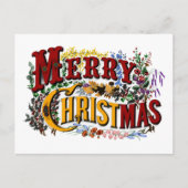 Vrolijk Kerst  Briefkaart (Voorkant)