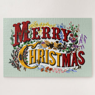 Vrolijk Kerst Briefkaart Legpuzzel