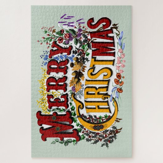 Vrolijk Kerst  Briefkaart Legpuzzel (Verticaal)