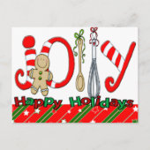 Vrolijk Kerst Briefkaarten Joy Gingerbread (Voorkant)