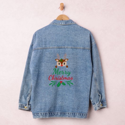 vrolijk kerst Denim Jas Jacket (Hangar)