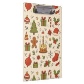 Vrolijk Kerst Doodle Patroon Klembord (Rechts)
