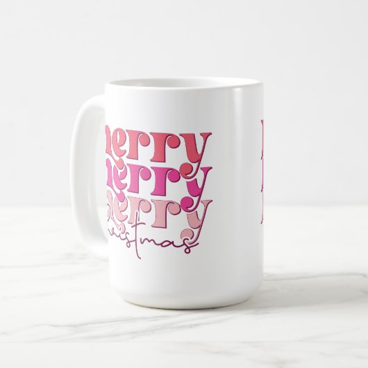 Vrolijk Kerst Drink Koffie Mok (Voorkant links)