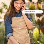 Vrolijk Kerst Elegant Pastel Beige Sneeuwvlok Schort