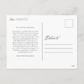 Vrolijk Kerst elegant script klassiek een foto Feestdagenkaart (Achterkant)