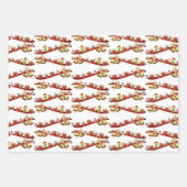 Vrolijk Kerst Elf Santa Wrapping Papier Bladen Inpakpapier Vel (Voorkant 3)