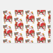 Vrolijk Kerst Elf Santa Wrapping Papier Bladen Inpakpapier Vel (Voorkant 2)