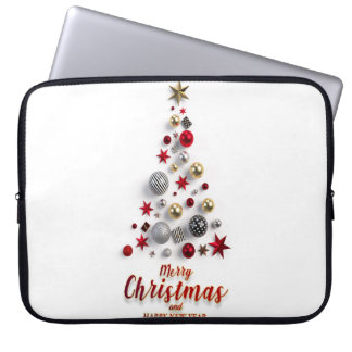 Vrolijk kerst- en winterseizoen laptop sleeve