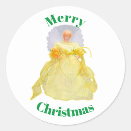 Vrolijk Kerst Engel Envelope Seals Ronde Sticker