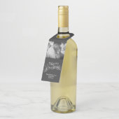 Vrolijk Kerst Fancy Scroll Typografie Chalkboard Flessenhanger (Schuin)