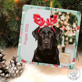 Vrolijk Kerst Foto Keramisch Ornament