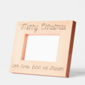 Vrolijk kerst geëtst lijst met persoonlijke boodsc gegraveerde lijstjes (Links)