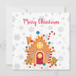 Vrolijk Kerst Gingerbread House met Gingerbread Kaart