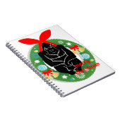 vrolijk kerst gorilla notitieboek (Rechterzijde)