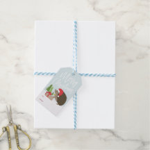 Vrolijk Kerst Hedgehog Gift Label