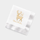 Vrolijk Kerst Herten Folie Servetten (Links)